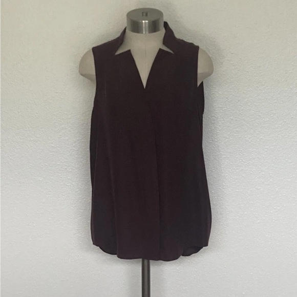 FRAME  100% Silk Sleeveless Top in Bordeaux - Size S/P - Picture 4 of 7